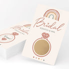 Bridal Shower Lottery Raffle Game - Scratch Off Cards, Boho Rainbow (Set of 30) - Stylish printed party stationery for events and celebrations.