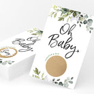 Baby Shower Lottery Raffle Game - Scratch Off Cards, Eucalyptus (Set of 30) - Stylish printed party stationery for events and celebrations.