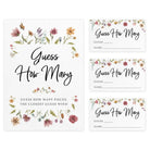 Guess How Many Candy Jar Guessing Game, Wildflower (50 Cards and Sign) - Stylish printed party stationery for events and celebrations.