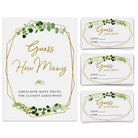 Guess How Many Candy Jar Guessing Game, Pink Floral (50 Cards and Matching Sign) - Stylish printed party stationery for events and celebrations.