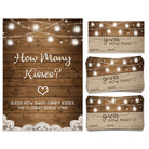 Guess How Many Candy Jar Guessing Game, Rustic (50 Cards and Matching Sign) - Stylish printed party stationery for events and celebrations.