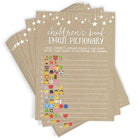 Children's Book Emoji Trivia - Baby Shower Game, Rustic Kraft (50 Cards) - Stylish printed party stationery for events and celebrations.