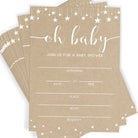 Baby Shower Invitations and Envelopes, Rustic Kraft (Set of 25) - Stylish printed party stationery for events and celebrations.