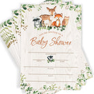 Woodland Baby Shower Invitations and Envelopes, Forest Animals (Set of 25) - Stylish printed party stationery for events and celebrations.