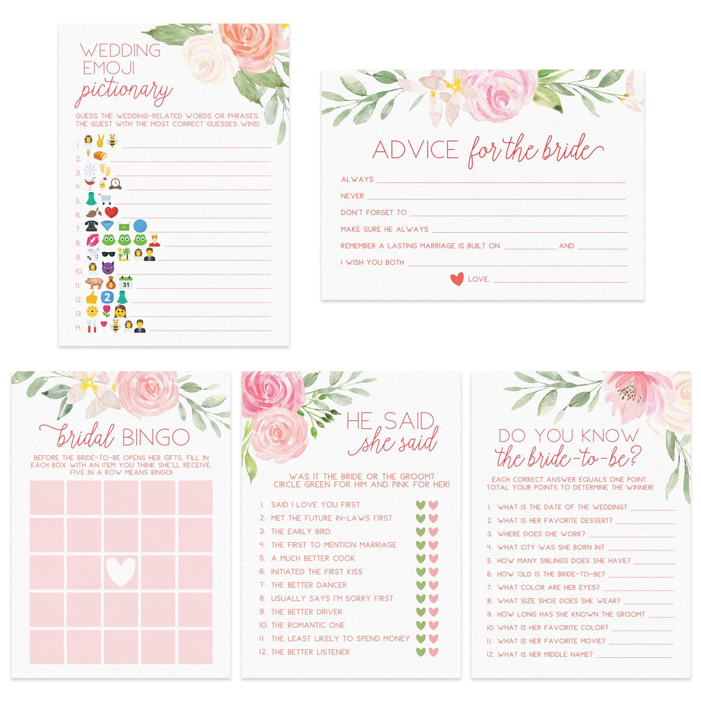 Floral Bridal Shower Games 