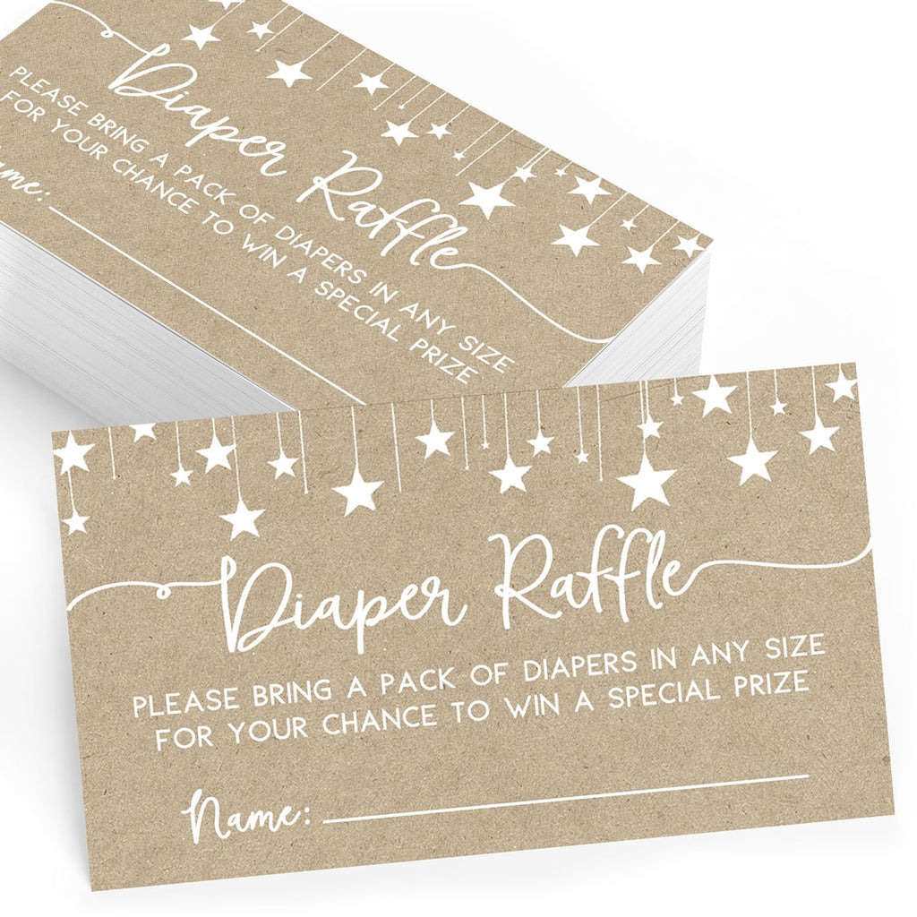 Kraft Baby Diaper Raffle Cards