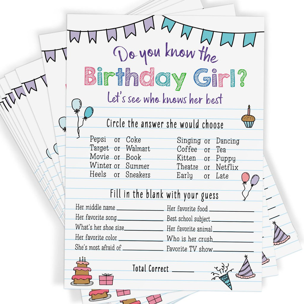 Notebook Who Knows Birthday Game 