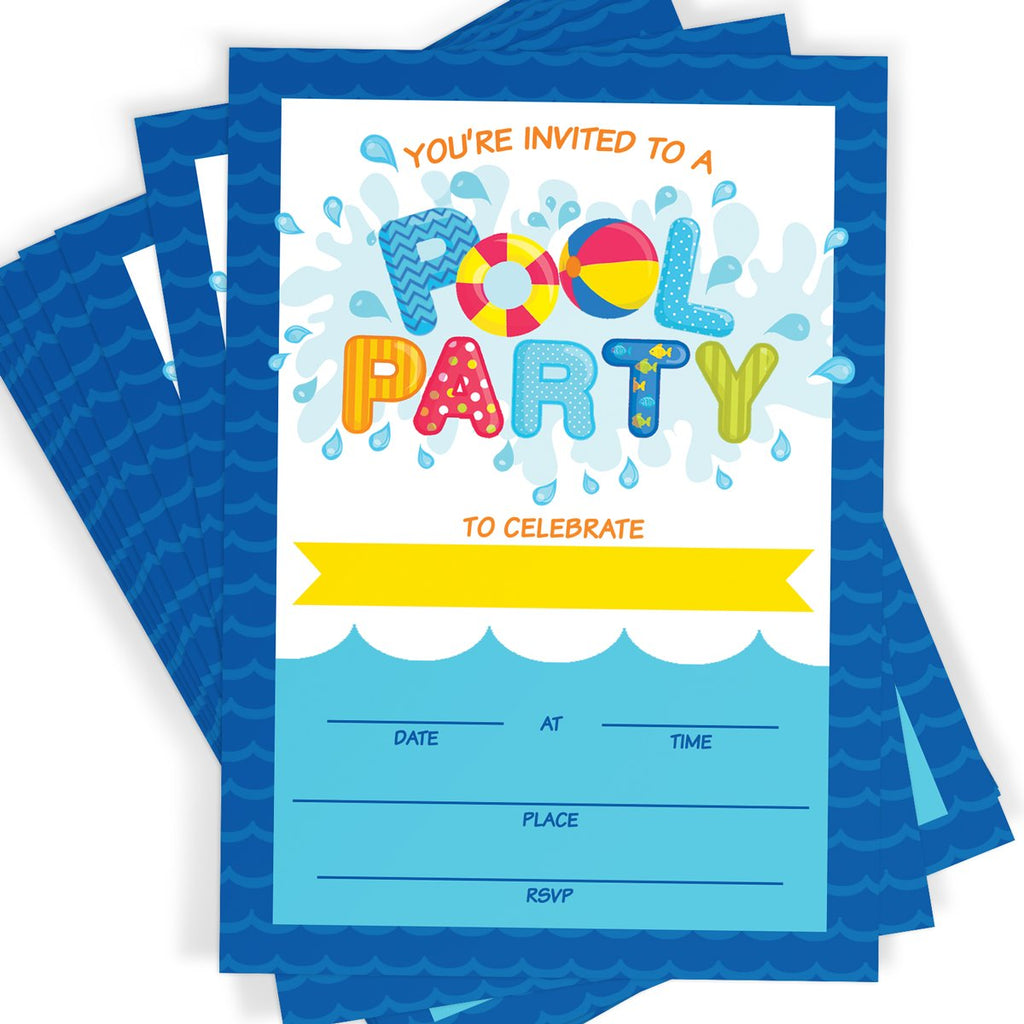 Pool Party Invitations 