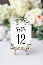 Table Card Numbers 1-25 for Receptions, Parties, and Events, Double-Sided, Eucalyptus TEMP PRP-101) - Stylish printed party stationery for events and celebrations.