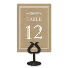 Table Card Numbers 1-25 for Receptions, Parties, and Events, Double-Sided, Kraft - Stylish printed party stationery for events and celebrations.