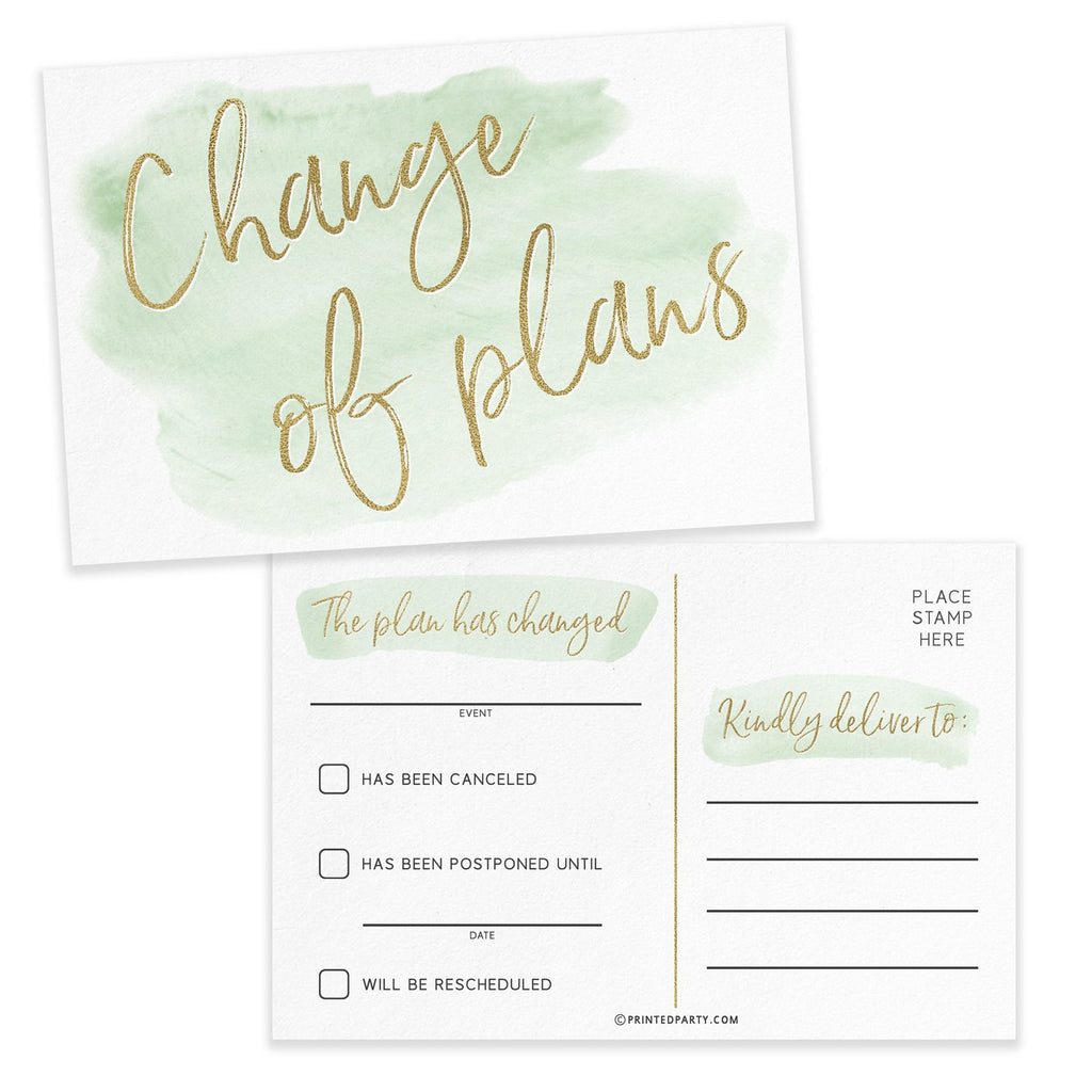 Watercolor Change the Date Cards 